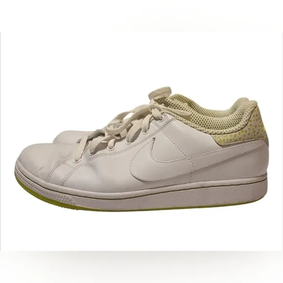 Nike Court White Highlighter Green Tennis Shoes Size 11