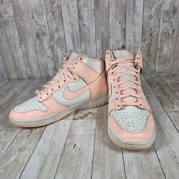 Nike Dunk‎ High Top Sneakers Fashion Casual Shoes DD1869-104 Pink White US 9