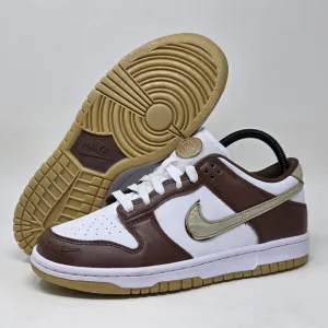 Nike Dunk Low GS White Metallic Gold White Shoes HM3725-171 Youth Size 6.5Y New