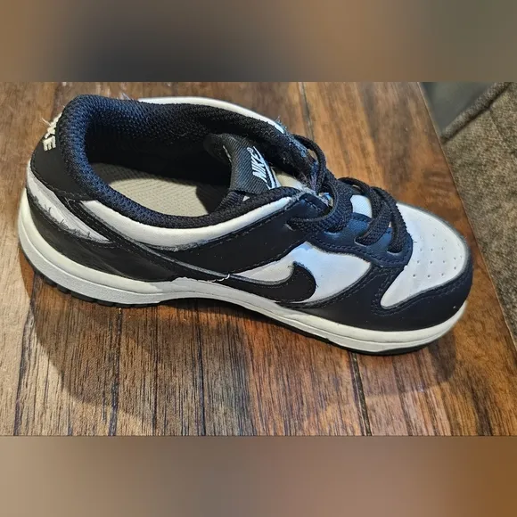 Nike Dunk Low Toddler Shoes Size 10C Panda Black/White