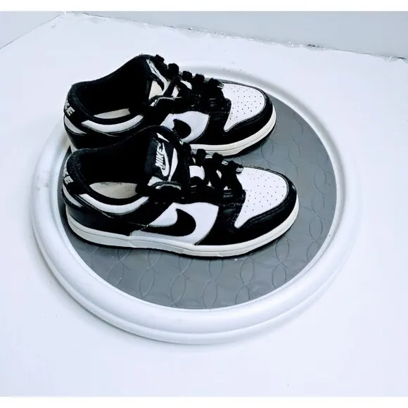 Nike Dunk Low Toddler Shoes Size 8C Black &amp; White