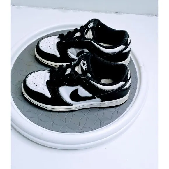 Nike Dunk Low Toddler Shoes Size 8C Black &amp; White