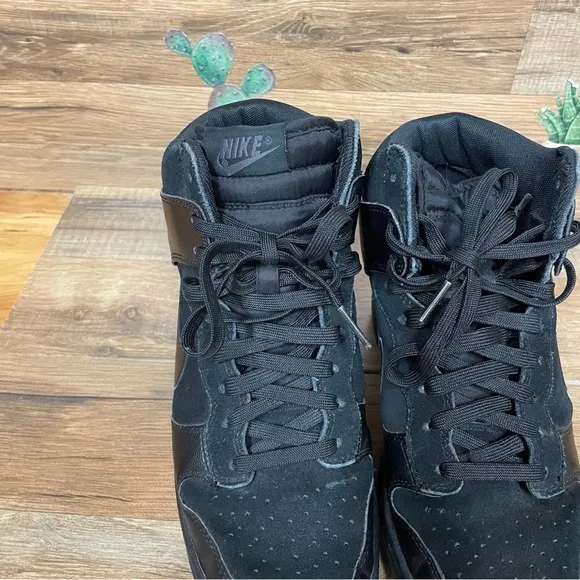 Nike Dunk Sky Hi Essential Women's hidden wedge sneaker black on black women 8.5