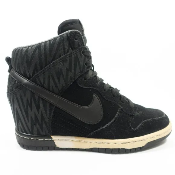 Nike Dunk Sky Hi Hidden Wedge Suede Leather Sneakers - Women's Size 6