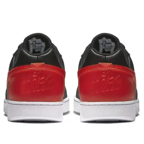 Nike Ebernon Low Men Retro Basketball Shoes Sneakers Black Red Habanero
