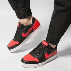 Nike Ebernon Low Men Retro Basketball Shoes Sneakers Black Red Habanero