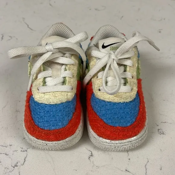 NIKE FORCE 1 LOW LV8 NEXT NATURE TD 'HEMP - MULTI' SIZE 6 C TODDLER DV2194 400