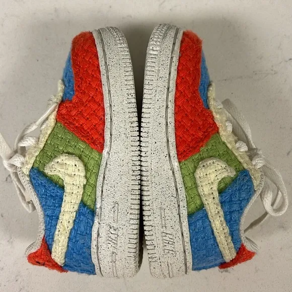 NIKE FORCE 1 LOW LV8 NEXT NATURE TD 'HEMP - MULTI' SIZE 6 C TODDLER DV2194 400