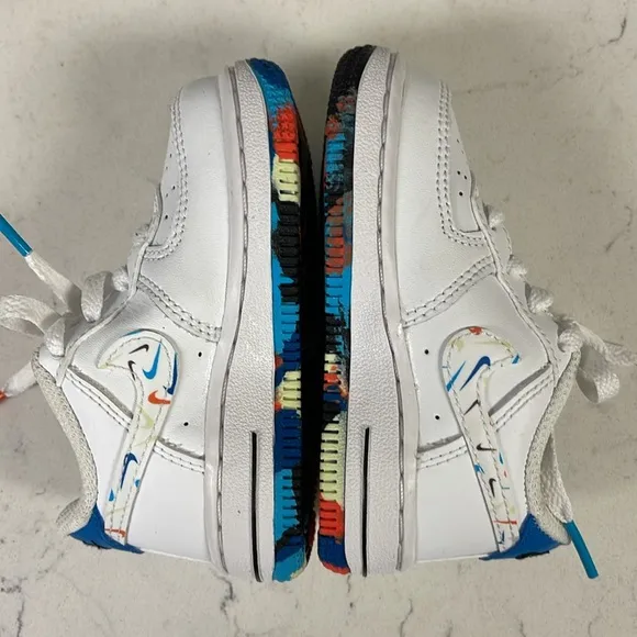Nike Force 1 LV8 Baby/Toddler 5C Shoes “Swoosh Pack” DM7599-100 Worn 2x’s