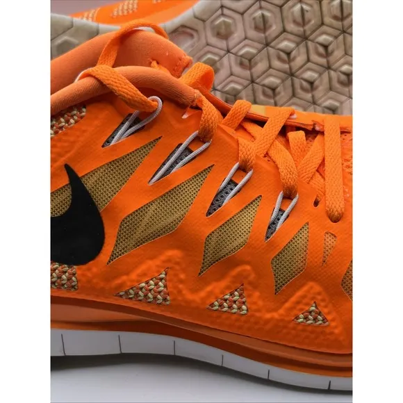Nike Free 5.0 Orange/White Running Shoes 642198-800 Men 15