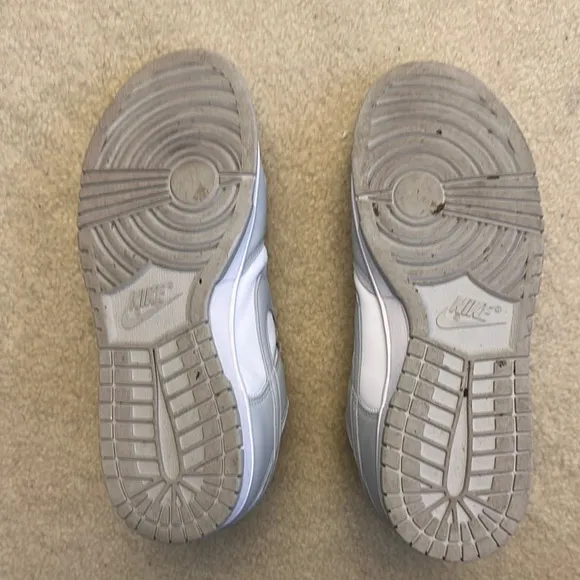 Nike Gray and White Dunk Low Sneakers