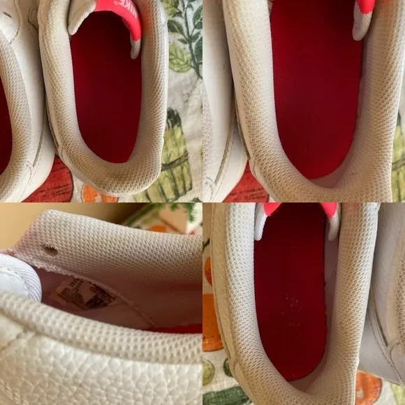 Nike hot pink and white Racer Air Force Ones size 7