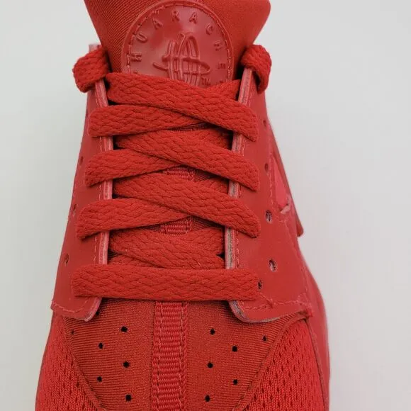 Nike Huarache Run Youth Sz 5Y Womens Sz 6.5 Triple Red Sneaker Shoes 654275-600