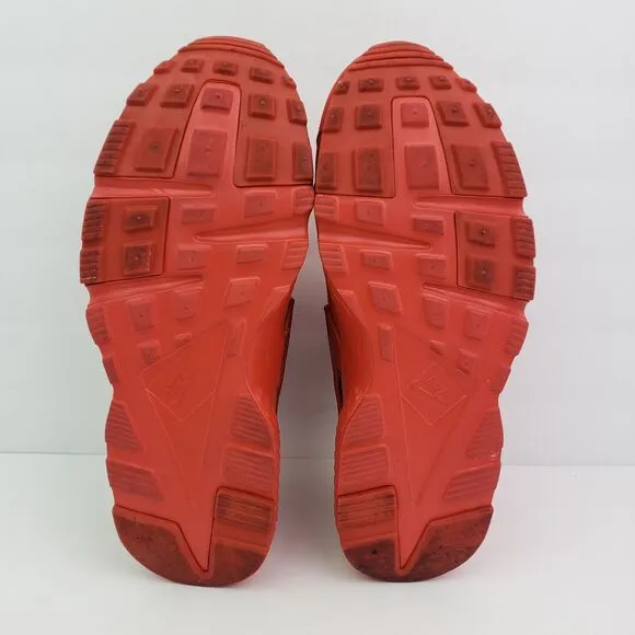 Nike Huarache Run Youth Sz 5Y Womens Sz 6.5 Triple Red Sneaker Shoes 654275-600