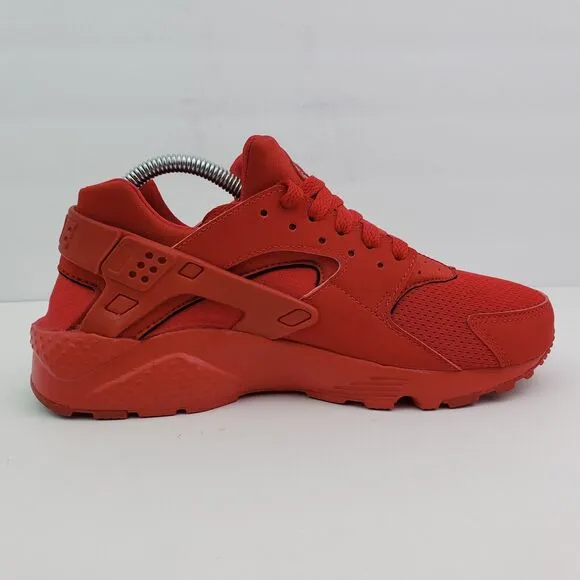Nike Huarache Run Youth Sz 5Y Womens Sz 6.5 Triple Red Sneaker Shoes 654275-600