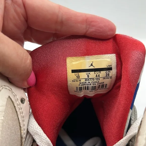 Nike Jordan 7 Retro Alternate Olympics White Red Men's Size 10 304775-123