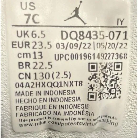Nike‎ Jumpman 7C Black &amp; White Toddler Shoes