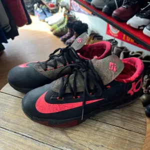 Nike KD 6 Low Meteorology 599477-001 Black Basketball Shoes Youth 6Y