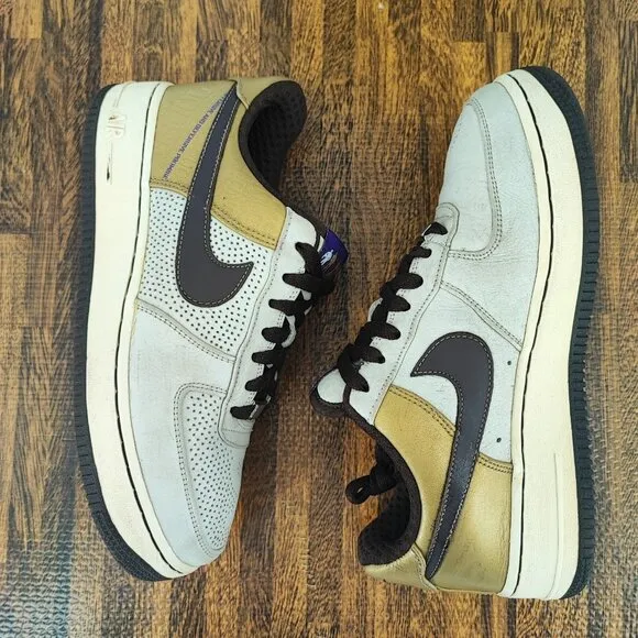 Nike Kid's Air Force 1 Beige Premium 06 Michael Cooper Shoes Size 6Y US