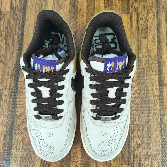 Nike Kid's Air Force 1 Beige Premium 06 Michael Cooper Shoes Size 6Y US