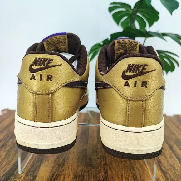 Nike Kid's Air Force 1 Beige Premium 06 Michael Cooper Shoes Size 6Y US