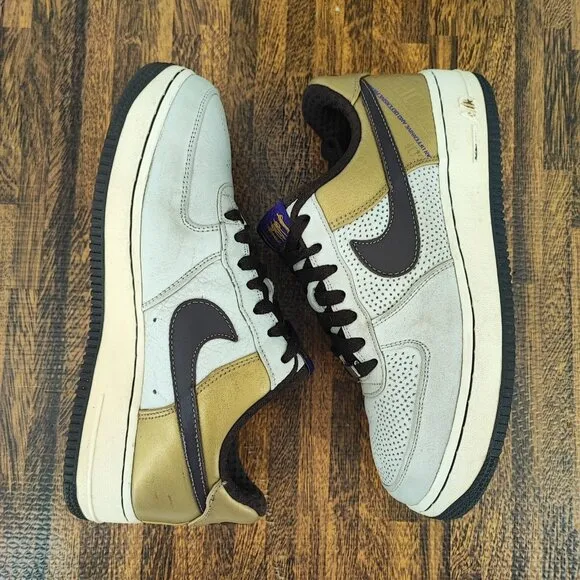 Nike Kid's Air Force 1 Beige Premium 06 Michael Cooper Shoes Size 6Y US