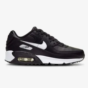 Nike Kids' Grade School Air Max 90 Shoes Black/White/Black Size 3.5