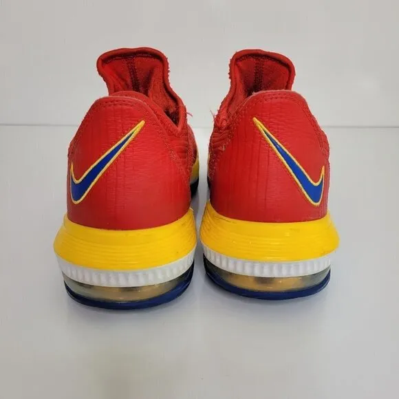 Nike LeBron 16 Sneakers red Mens 9.5 Low SuperBron Basketball Shoes CK2168-600