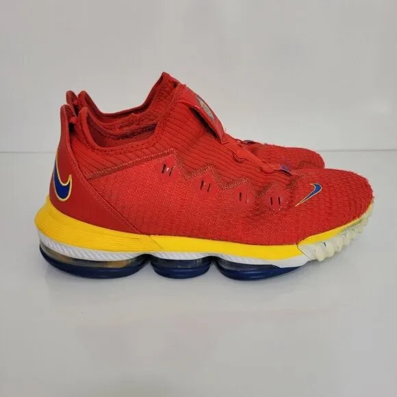Nike LeBron 16 Sneakers red Mens 9.5 Low SuperBron Basketball Shoes CK2168-600