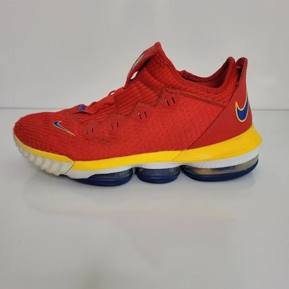 Nike LeBron 16 Sneakers red Mens 9.5 Low SuperBron Basketball Shoes CK2168-600
