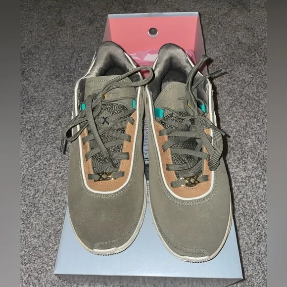 Nike LeBron Olive and Tan Sneakers