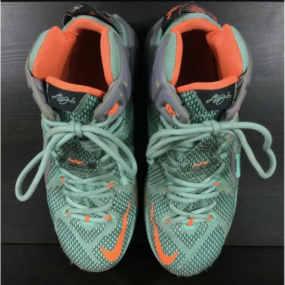 Nike Lebron XII(12) Miami Dolphins Hyper MVP-Mens 7.5-Basketball Shoe 684593-301