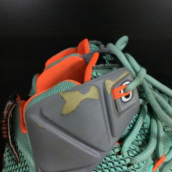 Nike Lebron XII(12) Miami Dolphins Hyper MVP-Mens 7.5-Basketball Shoe 684593-301