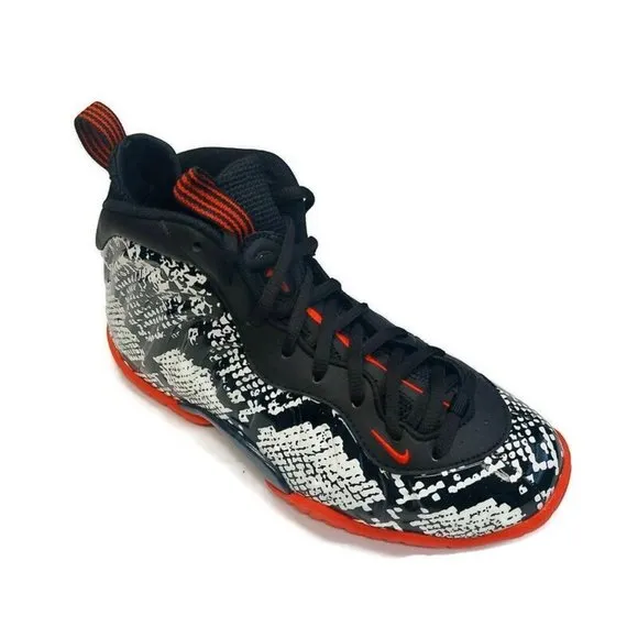 Nike Little Posite One Shoes Size 4.5Y Womens Size 6 Albino Snakeskin 644791-104