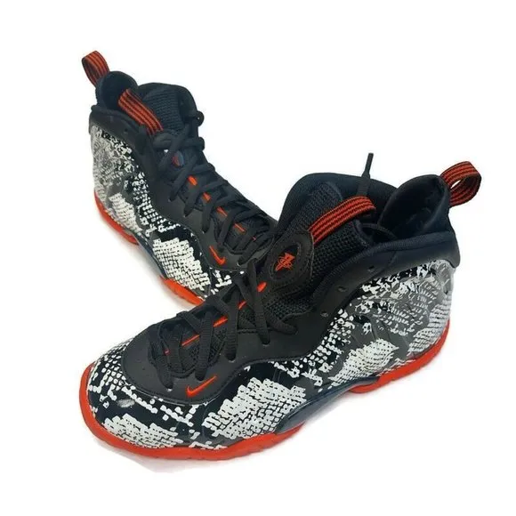 Nike Little Posite One Shoes Size 4.5Y Womens Size 6 Albino Snakeskin 644791-104