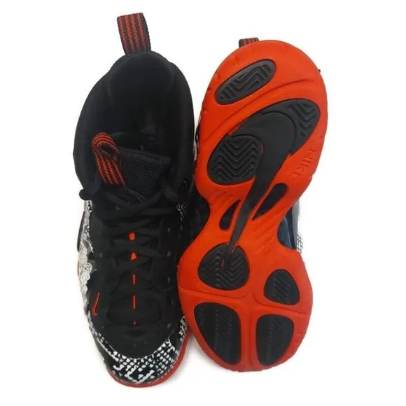 Nike Little Posite One Shoes Size 4.5Y Womens Size 6 Albino Snakeskin 644791-104