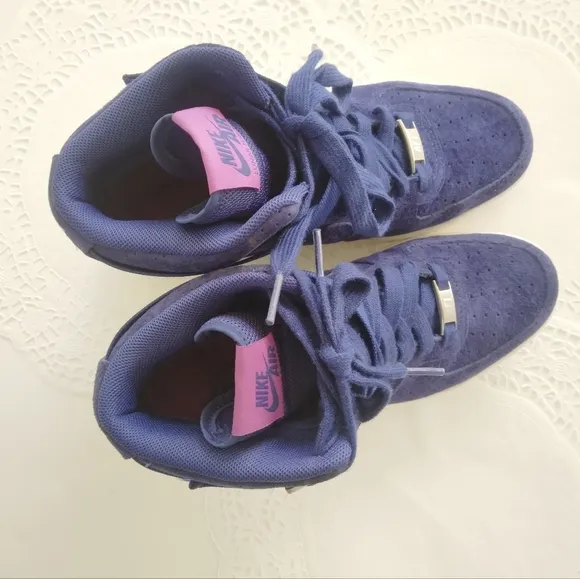 Nike Lunar Force 1 Sky High Royal Blue Perforated Suede Women sneakers