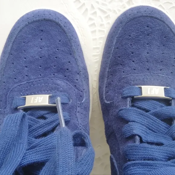 Nike Lunar Force 1 Sky High Royal Blue Perforated Suede Women sneakers