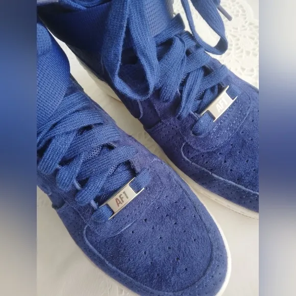Nike Lunar Force 1 Sky High Royal Blue Perforated Suede Women sneakers
