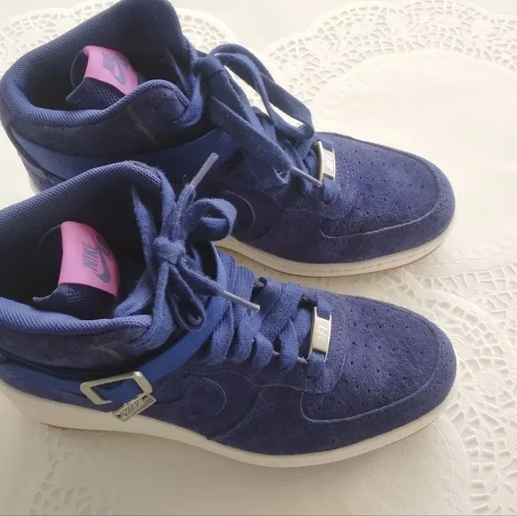 Nike Lunar Force 1 Sky High Royal Blue Perforated Suede Women sneakers