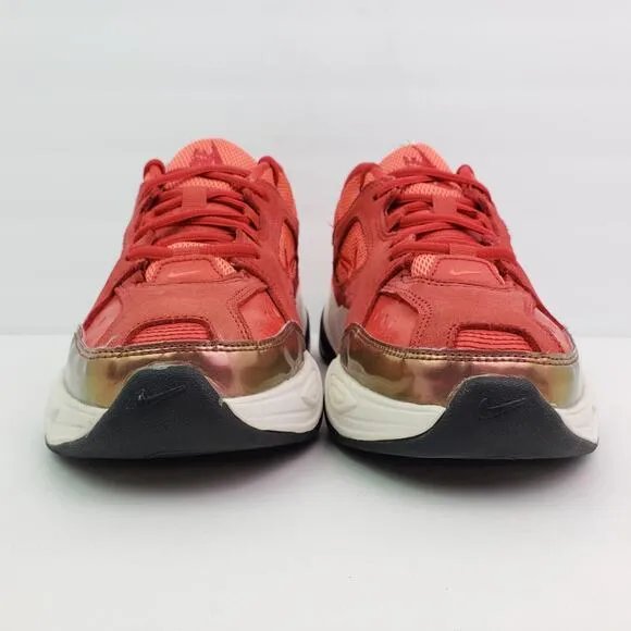 Nike M2K Tekno Womens Size 9 Red White Leather Athletic Sneaker Shoes AV7030-600