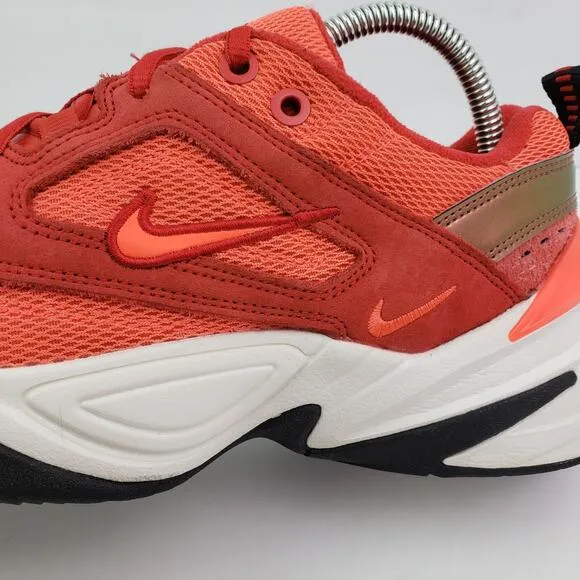 Nike M2K Tekno Womens Size 9 Red White Leather Athletic Sneaker Shoes AV7030-600