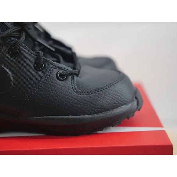 Nike Manoa Black Leather Boots Hi Top Shoes BQ5374-001 Toddler Size 10C