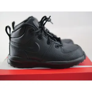 Nike Manoa Black Leather Boots Hi Top Shoes BQ5374-001 Toddler Size 10C