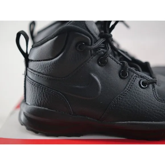 Nike Manoa Black Leather Boots Hi Top Shoes BQ5374-001 Toddler Size 10C