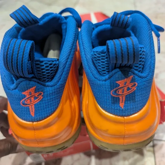 Nike Men Foamposite Shoes - Blue and Orange