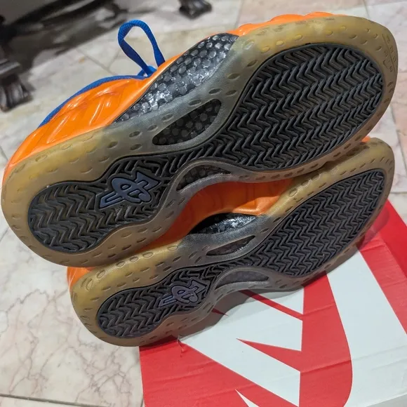 Nike Men Foamposite Shoes - Blue and Orange
