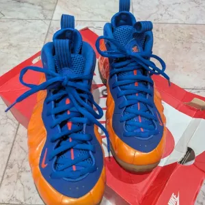 Nike Men Foamposite Shoes - Blue and Orange
