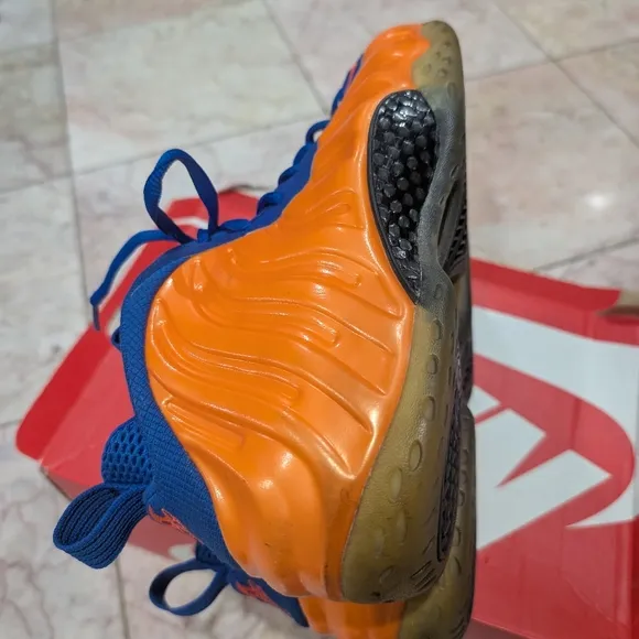 Nike Men Foamposite Shoes - Blue and Orange