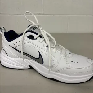 Nike Mens Air Monarch IV Casual Shoes Sneakers White Blue 415445-102 Size 11.5